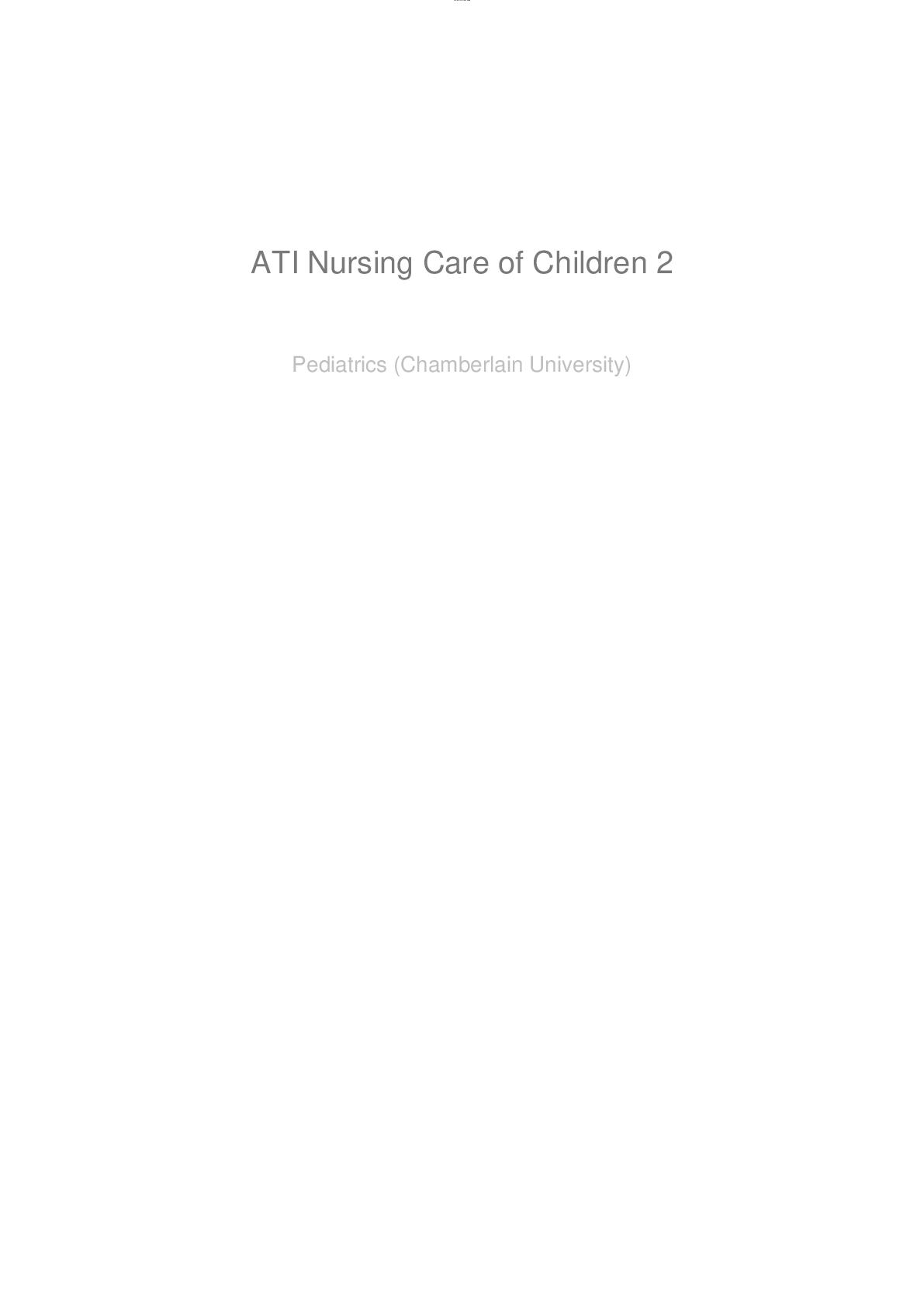 Preview image for NR 328 ATI Nursing Care of Children 2